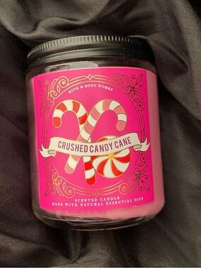 Bath & Body Works Crushed Candy Cane Scented Candle - Hot Pink
